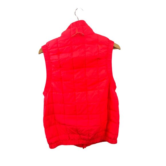 NWT FP Movement Neon Coral Quilted Puffer Vest Zip Front XS - Picture 3 of 8